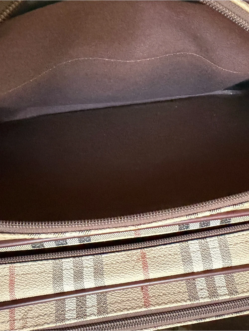 Authentic Vintage Burberrys Nova Check Triple Zip Large Crossbody Messenger Bag